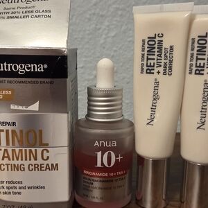 Neutrogena Vitamin C Cream And AHUA Serum